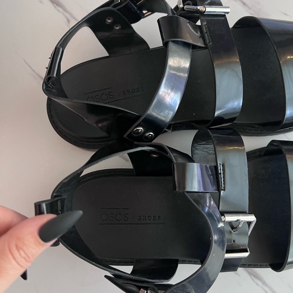 ASOS Black Buckle Sandals - Picture 5 of 12